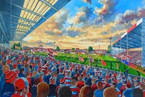 England Collection: Kingsholm Stadium Fine Art - Gloucester Rugby Union Club