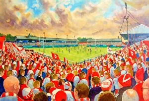 Fine Art Collection: Knowsley Road Stadium Fine Art - St Helens Rugby League Club