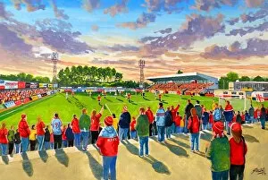 Stadium Art Gallery: Rockingham Road Stadium Fine Art - Kettering Town Football Club