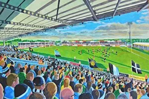 Stadia Gallery: SANDY PARK STADIUM FINE ART - Exeter Chiefs Rugby Union