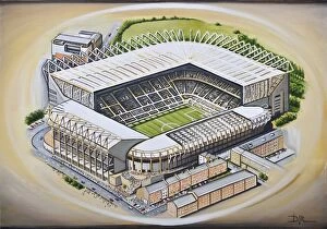 Newcastle United Collection: St James Park Stadia Art - Newcastle United