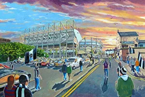 Newcastle United Gallery: ST James Park Stadium Art Going to the Match