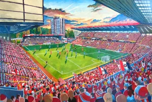 Stadium Art Prints: The Valley Stadium Fine Art Print