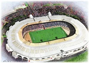 Rugby Collection: Wembley Stadium Art - England