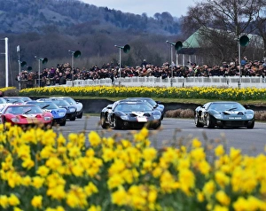 <b class=qtipBold><figcaption>CM12 2967 the start</figcaption></b><br>Grid line up, Ford GT40, Alan Mann trophy, Goodwood 74th Members Meeting, cars, Chris McEvoy, circuit racing, CJM Photography, classic cars, England, Goodwood, Goodwood 74th MM, Goodwood Members Meeting, GRRC, historic cars, Historic Racing, Lord March, March 2016, members meeting, motor racing, motor sport, motorsport, nostalgia, racing cars, retro, speed, sport, sports cars, vintage cars racing cars, West Sussex<br><em>© ©2016 Chris McEvoy, all rights reserved, www.cjm-photography.co.uk.</em> CM12 2967 the start
