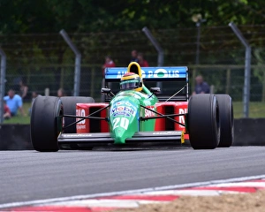 <b class=qtipBold><figcaption>CM15 8083 Benetton B190</figcaption></b><br>Benetton B190, Historic Race Car Demonstration, Festival Italia, Brands Hatch, August 14th, 2016, Autosport, cars, circuit racing, classic cars, competition, FIAT, Italian, Kent, motorsport, racing, racing cars, sport, sports cars, Sunday 14th August, vehicles, classic cars, historic cars, vehicles,<br><em>© 2016 Chris McEvoy, all rights reserved, www.cjm-photography.co.uk</em> CM15 8083 Benetton B190