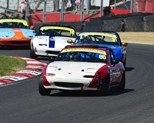<b class=qtipBold><figcaption>CM18 5986 Nick le Doyen, Mazda MX-5</figcaption></b><br>Nick le Doyen, Mazda MX-5, Mazda MX-5 Championship, HRDC, BRSCC, Brands Hatch, Season opener, Race Weekend, April, 2017, British Racing and Sports Car Club,, cars, Championship, classic cars, classic event, Classic motorracing, Classic Racing Cars, England, motor racing, motor sport, motorracing, motorsport, nostalgia, racing, racing cars, retro, saloon cars, sports cars, Kent England, MSV,<br><em>© 2017 Chris McEvoy, www.cjm-photography.co.uk, all rights reserved</em> CM18 5986 Nick le Doyen, Mazda MX-5