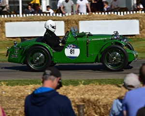 <b class=qtipBold><figcaption>CM20 0138 Gary Ford, MG C Type</figcaption></b><br>Gary Ford, MG C Type, Goodwood Festival of Speed, 2017, Peaks of Performance, Motorsports Game Changers, automobiles, cars, entertainment, Festival of Speed, FoS, Goodwood, heritage, contemporary, modern, hill climb, July, June, motor sport, motorcars, nostalgia, racing, speed, sports, West Sussex., Moving Motor Show,<br><em>© 2017 Chris McEvoy, www.cjm-photography.co.uk, all rights reserved</em> CM20 0138 Gary Ford, MG C Type