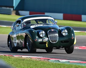 <b class=qtipBold><figcaption>CM23 4012 Marc Gordon, Jaguar XK150</figcaption></b><br>Marc Gordon, Jaguar XK150, Stirling Moss Trophy, pre-61 sports cars, Donington Historic Festival, May 2018, motor racing, motor sport, motorsport, Nostalgia, racing, racing cars, retro, cars, classic cars, classic event, Classic Racing Cars, DHF, DHF 2018, Donington Historic Festival 2018, Donington Park, Historic motorracing, historic racing cars, Historic Sports Car Club, HSCC, HSCC Donington Park, motor racing, motor sport, motorsport, nostalgia, old racing cars, racing, racing cars, retro, speed, sports cars,<br><em>© 2018 Chris McEvoy, www.cjm-photography.co.uk, all rights reserved</em> CM23 4012 Marc Gordon, Jaguar XK150