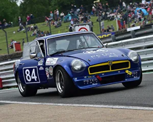 <b class=qtipBold><figcaption>CM23 9390 Peter Samuels, MGB GT V8</figcaption></b><br>Peter Samuels, MGB GT V8, Bernie's V8s, US Muscle Cars, American Speedfest VI, Brands Hatch, June 2018, automobiles, Autosport, cars, circuit racing, England, entertainment, European, June 2018, Kent, motor racing, motor sport, motorracing, racing, track racing, nostalgia, classic cars, historic cars, sports cars,<br><em>© 2018 Chris McEvoy, www.cjm-photography.co.uk, all rights reserved</em> CM23 9390 Peter Samuels, MGB GT V8