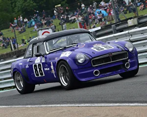 <b class=qtipBold><figcaption>CM23 9391 Simon Cripps, MGB GT V8</figcaption></b><br>Simon Cripps, MGB GT V8, Bernie's V8s, US Muscle Cars, American Speedfest VI, Brands Hatch, June 2018, automobiles, Autosport, cars, circuit racing, England, entertainment, European, June 2018, Kent, motor racing, motor sport, motorracing, racing, track racing, nostalgia, classic cars, historic cars, sports cars,<br><em>© 2018 Chris McEvoy, www.cjm-photography.co.uk, all rights reserved</em> CM23 9391 Simon Cripps, MGB GT V8