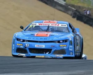 <b class=qtipBold><figcaption>CM23 9969 Mauro Trione, Ford Mustang</figcaption></b><br>Mauro Trione, Ford Mustang, NASCAR, Whelen Euro Series, Elite 1, American Speedfest VI, Brands Hatch, June 2018, automobiles, Autosport, cars, circuit racing, England, entertainment, European, Kent, motor racing, motor sport, motorracing, racing, track racing, nostalgia, classic cars, historic cars, sports cars,<br><em>© ©2018 Chris McEvoy, www.cjm-photography.co.uk, all rights reserved</em> CM23 9969 Mauro Trione, Ford Mustang
