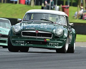 <b class=qtipBold><figcaption>CM24 0213 Guy Samuels, MGB GT V8</figcaption></b><br>Guy Samuels, MGB GT V8, Bernie's V8s, US Muscle Cars, American Speedfest VI, Brands Hatch, June 2018, automobiles, Autosport, cars, circuit racing, England, entertainment, European, June 2018, Kent, motor racing, motor sport, motorracing, racing, track racing, nostalgia, classic cars, historic cars, sports cars,<br><em>© 2018 Chris McEvoy, www.cjm-photography.co.uk, all rights reserved</em> CM24 0213 Guy Samuels, MGB GT V8