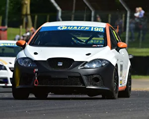 <b class=qtipBold><figcaption>CM24 0243 Dave Charlton, SEAT Leon</figcaption></b><br>Dave Charlton, SEAT Leon, SpeedFest Saloons, American Speedfest VI, Brands Hatch, June 2018, automobiles, Autosport, cars, circuit racing, England, entertainment, European, June 2018, Kent, motor racing, motor sport, motorracing, racing, track racing, nostalgia, classic cars, historic cars, sports cars,<br><em>© 2018 Chris McEvoy, www.cjm-photography.co.uk, all rights reserved</em> CM24 0243 Dave Charlton, SEAT Leon