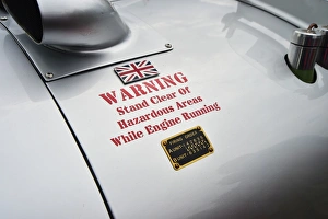 <b class=qtipBold><figcaption>CM3 0560 warning sign</figcaption></b><br>Warning sign, VSCC Brooklands Double 12 2014. Brooklands, Brooklands 1907 to 1939, cars, double 12, Double twelve, Historic Racing, motor sport, nostalgia, old cars, old racing cars, racing, racing cars, speed test, Vintage Sports Car Club, VSCC, VSCC Brooklands Double 12 2014.<br><em>© (C)2014 Chris McEvoy, all rights reserved, www.cjm-photography.co.uk.</em> CM3 0560 warning sign