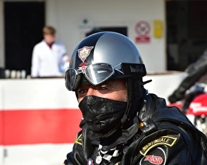 <b class=qtipBold><figcaption>CM4 9054 Biker</figcaption></b><br>Leather clad biker, Goodwood Revival 2014, Goodwood, Goodwood Revival 2014, Goodwood Transport Corps, motorcycles, rockers, biker,<br><em>© A© 2014 Chris McEvoy, all rights reserved, www.cjm-photography.co.uk.</em> CM4 9054 Biker