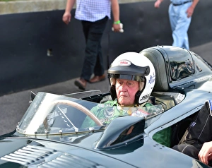 <b class=qtipBold><figcaption>CM4 9644 Norman Dewis, Jaguar D-Type</figcaption></b><br>Norman Dewis, Jaguar D-Type, Lavant Cup, Goodwood Revival 2014, 2014, automobile, Autosport, Goodwood Revival, Goodwood Revival 2014, Goodwood Revival 2014 Friday, Goodwood Revival 2014 Saturday, motor racing, motor sport, motorsport, nostalgia, racing cars, retro, Revival Meeting, saloon cars, saloons, sport, vintage, Jaguar D-Type, Lavant Cup,<br><em>© A© 2014 Chris McEvoy, all rights reserved, www.cjm-photography.co.uk.</em> CM4 9644 Norman Dewis, Jaguar D-Type
