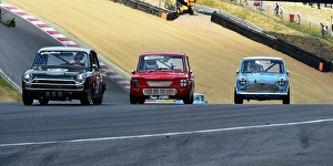 <b class=qtipBold><figcaption>CM9 0916 A trio of British cars</figcaption></b><br>A trio of British cars, John Pugsley, Ford Lotus Cortina, Steven Platts, Singer Chamois, William Ward, Morris Mini Cooper S, Historic Touring Car Championship, HSCC Super Prix Brands Hatch 2015, 2015, Autosport, Brands Hatch, cars, circuit racing, classic cars, classic motor sport, Classic Racing, England, Historic Racing, Historic Sports Car Club, Historic Touring Car Championship, HSCC, HSCC Super Prix 11/12 July 2015, HSCC Super Prix July 2015, Kent, motor sport, nostalgia, racing, racing cars, speed, touring cars, saloon cars, road cars, Historic Touring Cars,<br><em>© ©2015 Chris McEvoy, all rights reserved, www.cjm-photography.co.uk</em> CM9 0916 A trio of British cars