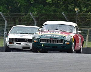 <b class=qtipBold><figcaption>CM9 3267 Peter Bowyer, MGB Roadster</figcaption></b><br>Peter Bowyer, MGB Roadster, SPD 280 F, 70s Road Sports Championship, HSCC Super Prix Brands Hatch 2015, 2015, Autosport, Brands Hatch, cars, circuit racing, classic cars, classic motor sport, Classic Racing, England, Historic Racing, Historic Sports Car Club, HSCC, HSCC Super Prix 11/12 July 2015, HSCC Super Prix July 2015, Kent, motor sport, nostalgia, racing, racing cars, speed<br><em>© ©2015 Chris McEvoy, all rights reserved, www.cjm-photography.co.uk</em> CM9 3267 Peter Bowyer, MGB Roadster