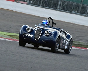 <b class=qtipBold><figcaption>CM9 4688 Jim Tester, Jaguar XK 120</figcaption></b><br>Jim Tester, Jaguar XK 120, Jet Battle of Britain Trophy, Silverstone Classic 2015, Chris McEvoy, circuit racing, cjm-photography, classic cars, Classic Racing Cars, historic cars, historic racing cars, Historic Sports Car Club, HSCC, motor racing, motorsport, Northamptonshire, nostalgia, retro, rocking and racing, Silverstone, Silverstone Classic, Silverstone Classic 2015, Sliverstone Classic, sports cars, Masters Racing, saloon cars, cars, racing, classics,<br><em>© © 2015 Chris McEvoy, All rights reserved, www.cjmphotography.co.uk</em> CM9 4688 Jim Tester, Jaguar XK 120