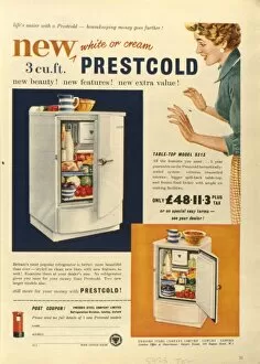 Advertisement for Prestcold refrigerator
