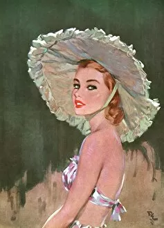 David Wright pin-up from Men Only, August 1952