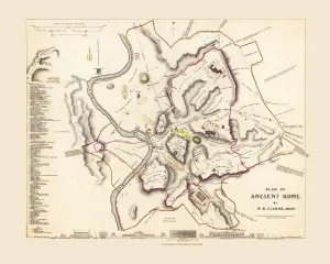 <b class=qtipBold><figcaption>Map of Ancient Rome</figcaption></b><br><em>© Copyright Mary Evans Picture Library 2010</em> Map of Ancient Rome