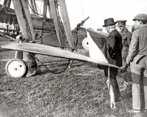 Mr Asquith inspecting a plane, Western Front, WW1 Mr Asquith inspecting a plane, Western Front, WW1