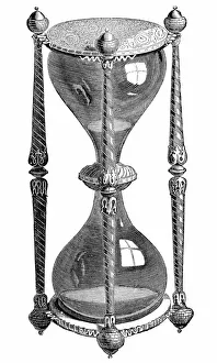 16th century hourglass: 19th century engraving 16th century hourglass: 19th century engraving