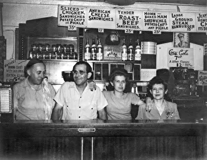 1940s Diner And Its Staff
