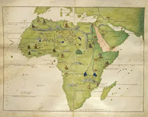 Africa, from the Atlas of Nautical Charts by Battista Agnese, 30 October 1554 Africa, from the Atlas of Nautical Charts by Battista Agnese, 30 October 1554