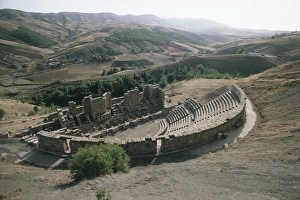 Algeria, Djemila, Roman Amphitheater, 3rd century bC Algeria, Djemila, Roman Amphitheater, 3rd century bC