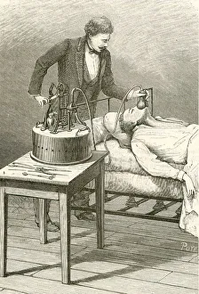 Anaesthetist administering chloroform Anaesthetist administering chloroform
