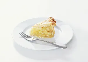Fork Gallery: Apple pie and a fork on a plate