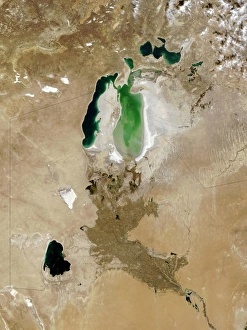 The Aral Sea, October 2008. Once fourth largest inland sea, in southern Kazakhstan The Aral Sea, October 2008. Once fourth largest inland sea, in southern Kazakhstan