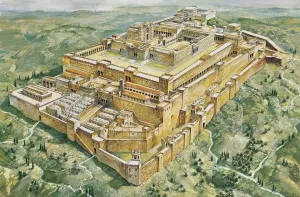 Palace Prints: Colour Print of Jerusalem's Palace and Temple