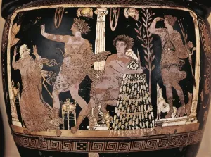 Muridae Prints: Red-figure pottery Print: Apollo defends Oreste