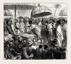 The Ashantee War, Reading the Queen's Letter at the Palaver of Kings at Accra The Ashantee War, Reading the Queen's Letter at the Palaver of Kings at Accra