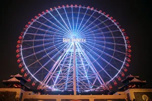 Asia park. The sun wheel at night. Danang. Vietnam Asia park. The sun wheel at night. Danang. Vietnam