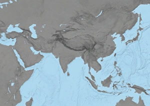 Asia, Relief Map