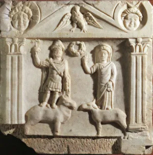 Zeus Gallery: Austria, Aedicula with Jupiter and Juno, limestone