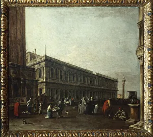 Austria, Vienna, View of Piazzetta San Marco and Libreria Marciana in Venice Austria, Vienna, View of Piazzetta San Marco and Libreria Marciana in Venice