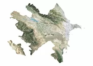 Azerbaijan Collection: Azerbaijan, Satellite Image