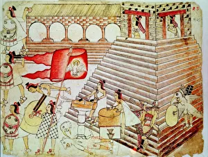 Aztec warriors defending the temple of Tenochtitlan against Conquistadors Aztec warriors defending the temple of Tenochtitlan against Conquistadors