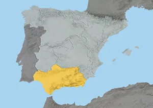 Balearic Islands, Spain, Relief Map Balearic Islands, Spain, Relief Map