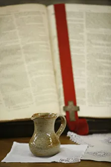 Baptism water and protestant Bible Baptism water and protestant Bible