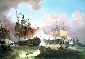 The Battle of Camperdown', 11 October 1797 (1799). The British fleet under Admiral The Battle of Camperdown', 11 October 1797 (1799). The British fleet under Admiral