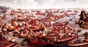 Battle of Lepanto, October 1571. Fleets of Spain, Venice and the Pope, under command Battle of Lepanto, October 1571. Fleets of Spain, Venice and the Pope, under command