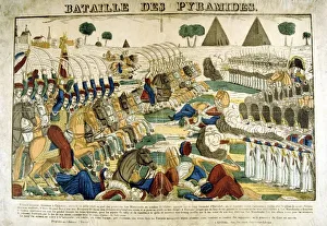Battle of the Pyramids also called Battle of Embabeh, 21 July 1798. French army in Battle of the Pyramids also called Battle of Embabeh, 21 July 1798. French army in