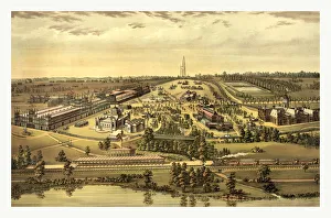 Birds Eye View, Centennial Buildings, Fairmont Park, Philadelphia